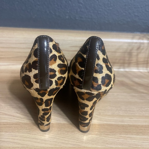 Tory burch" Astoria Wedge Heels Leopard Print Calf - Picture 9 of 16